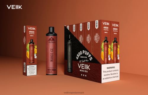 VEIIK Micko Era 4500 pust engangs 30 mg mango is 2LL8F8 VEIIK Vape Micko Q Danmark