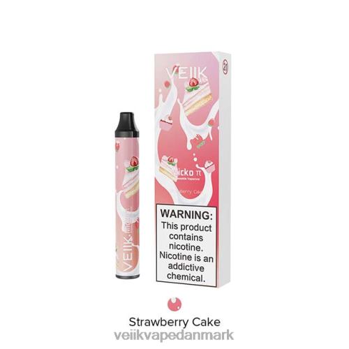 VEIIK Micko Pie engangs vape 600 pust jordbærkage 2LL8F28 VEIIK Vape Micko Q Danmark