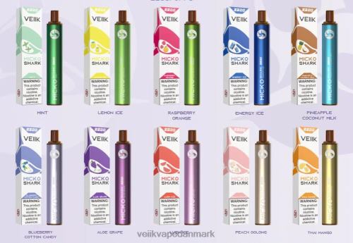VEIIK Micko Shark 2200 puffs engangs vape pen 10 stk flere smagsvarianter 2LL8F53 VEIIK Airo Danmark