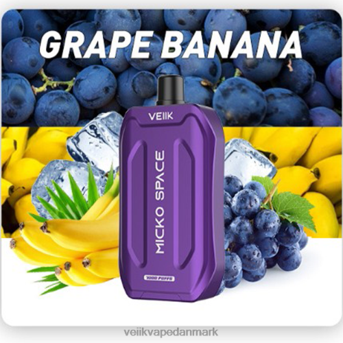 VEIIK Micko Space engangs vape 7000 pust drue banan 2LL8F35 VEIIK Micko Danmark